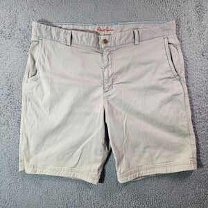 Robert Graham Chino Short Men 40 Inseam 10" Classic Fit Khaki Gray‎